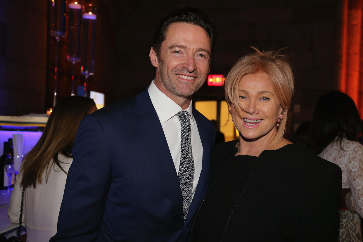 Hugh Jackman and his wife, Deborra-Lee Furness, attend the 2018 Windward School Benefit at Cipriani 42nd Street on March 10, 2018, in New York City. The Windward School specializes in educating students with dyslexia and language-based learning disabilities. (Al Pereira/Getty Images)