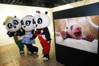 <p>In der chinesischen Hauptstadt Peking wird erstmals die Internationale Kulturwoche des Großen Pandas begangen. Mit Bildern, Videos, Virtual Reality und anderen künstlerischen Beiträgen sollen die Besucher des China Millennium Monuments mehr über die Geschichte des Großen Pandas erfahren. (Bild: Han Haidan/China News Service/VCG via Getty Images) </p>