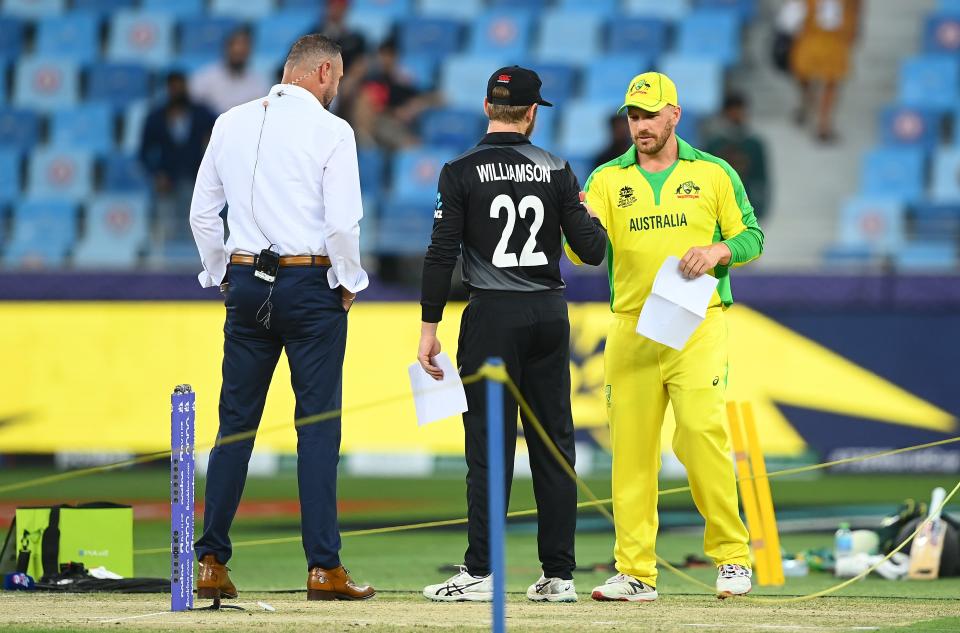 Australia captain Aaron Finch wins the toss (Getty Images)