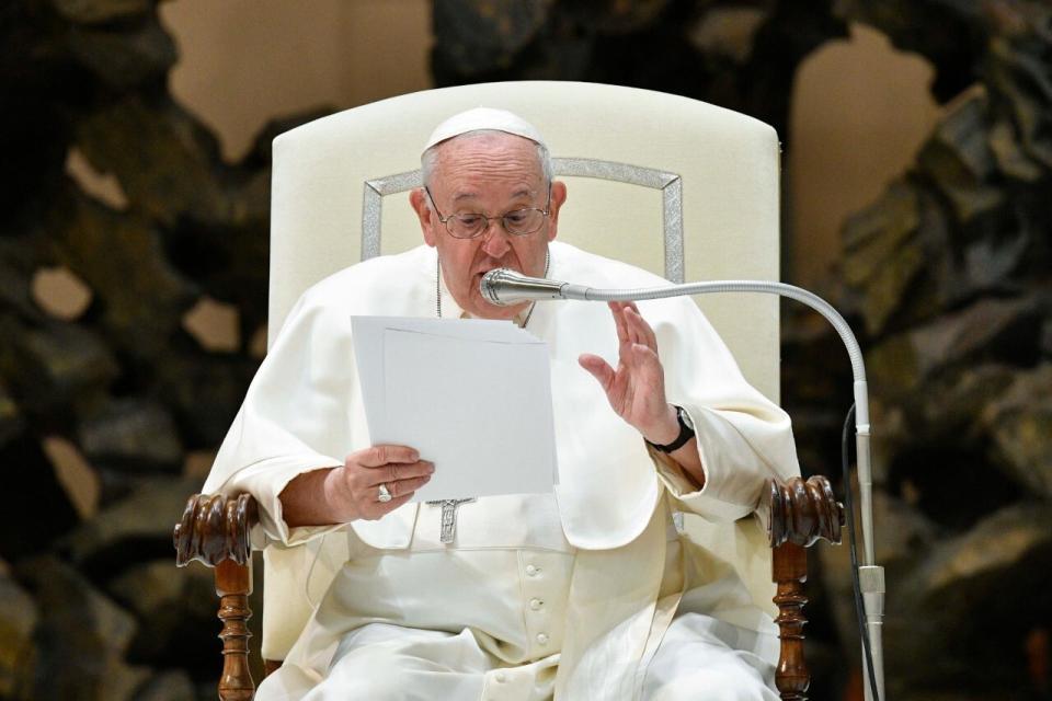 梵蒂岡26日表示，教宗方濟各(Pope Francis)今天因為發燒，沒有接見任何訪客。(資料照/推特)