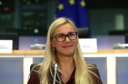 European Energy Commissioner-designate Kadri Simson of Estonia attends her hearing before the European Parliament in Brussels