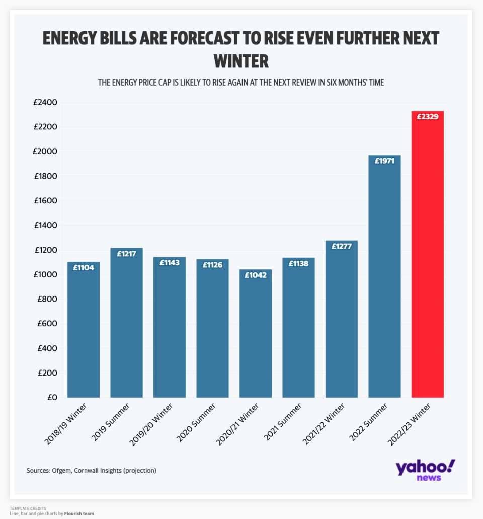 Energy bills forecast to rise even further next winter. 
