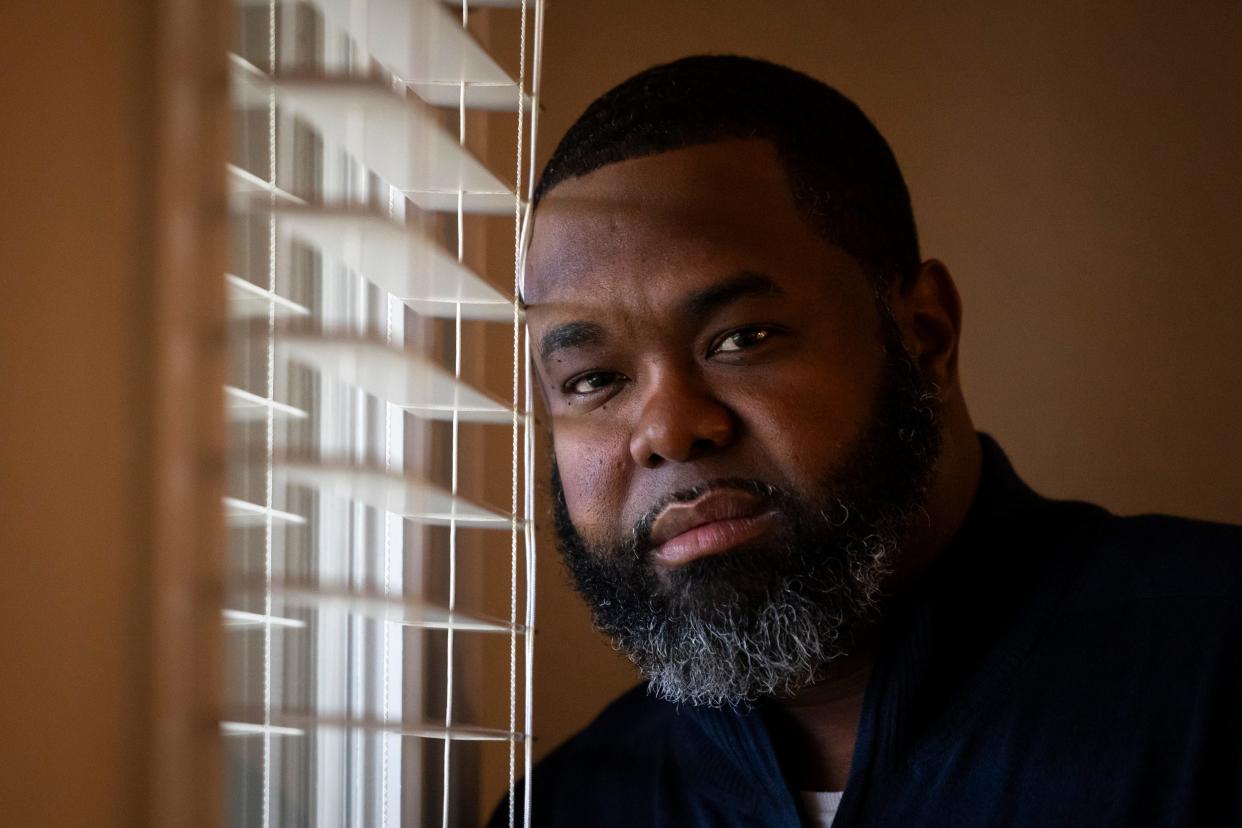 Ralph Ward in his home in the Atascocita suburb of Houston, Tex., on Monday, Jan. 21, 2024. Ward was wrongfully arrested in 2020 by Nashville police; sued the department in federal court; and settled his case in 2023 for $236,000.