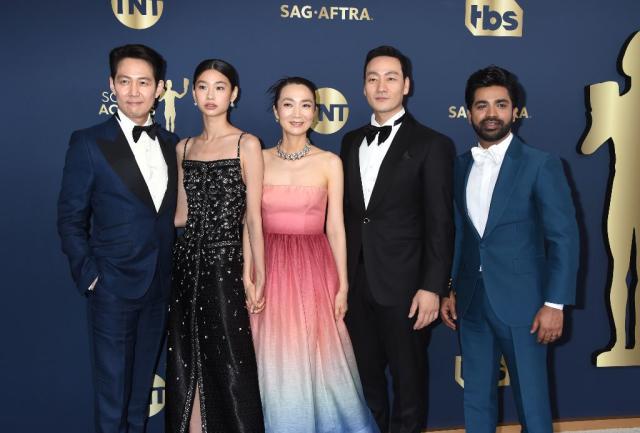 Hoyeon Jung Stuns in Louis Vuitton at SAG Awards