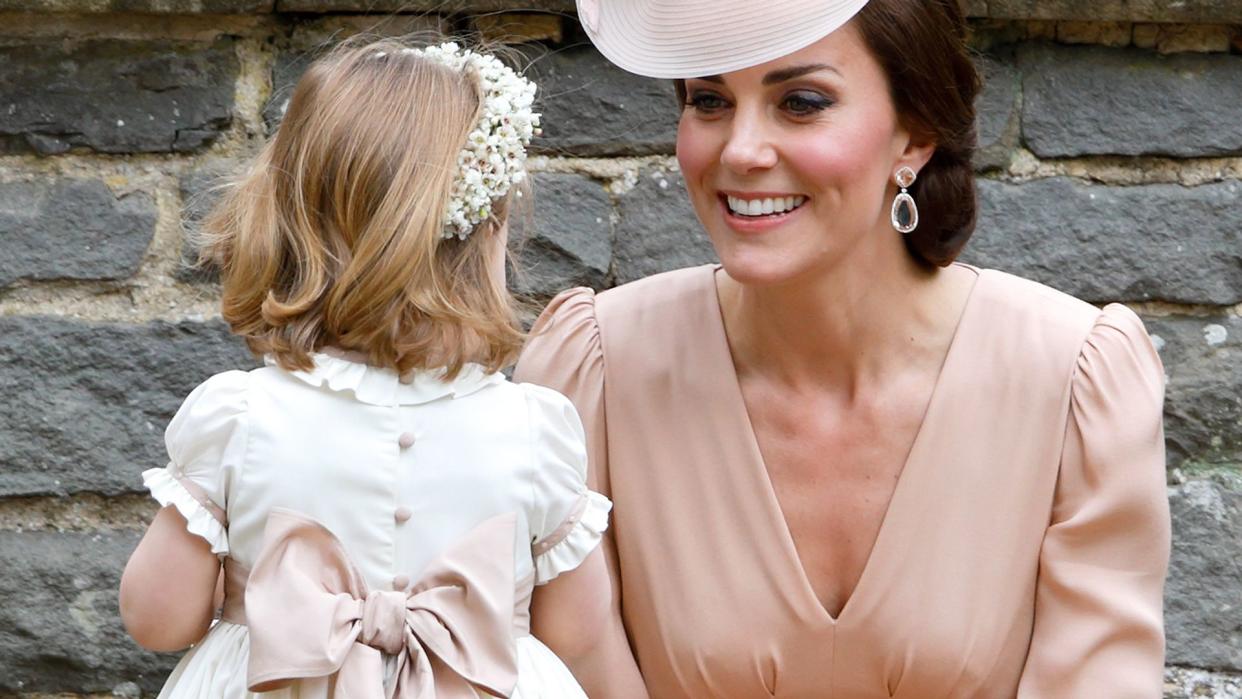 Princess Charlotte and her mother, The Princess of Wales at the wedding of Pippa Middleton