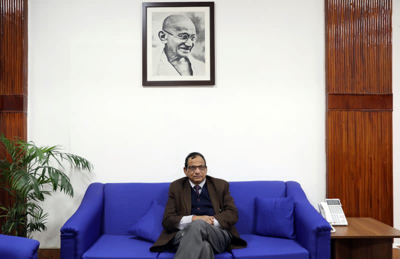 Dr. Vinod K. Paul poses for a picture at his office in New Delhi