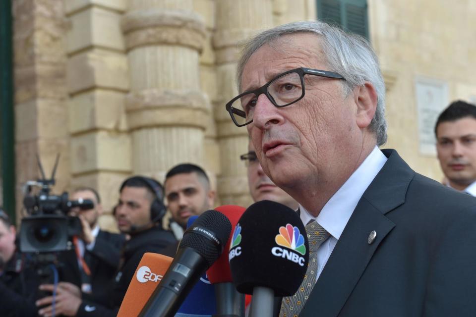 On the offensive: European Commission President Jean-Claude Juncker: AFP/Getty Images