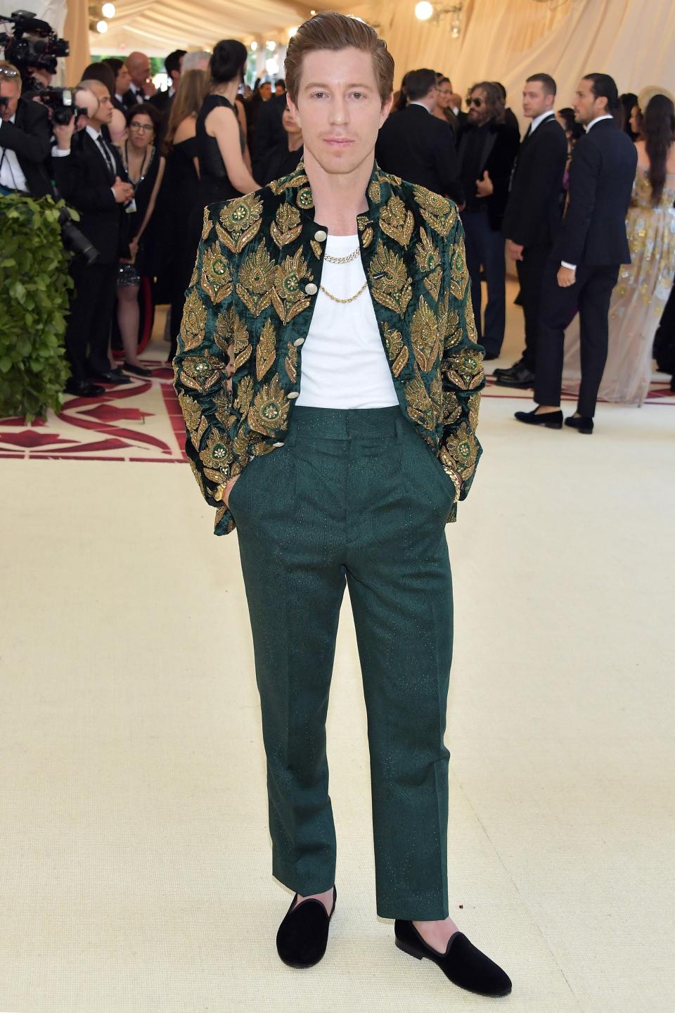 Shaun White 
 in Etro with Del Toro shoes