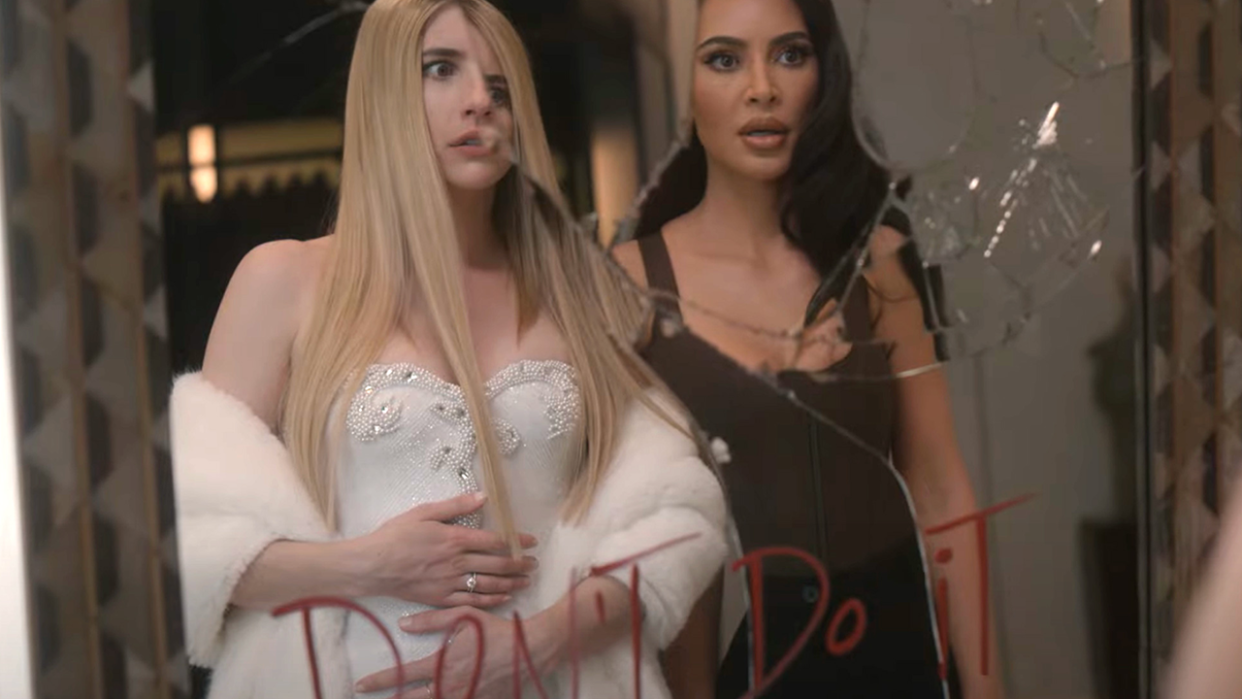  Emma Roberts and Kim Kardashian, starring in American Horror Story: Delicate. 