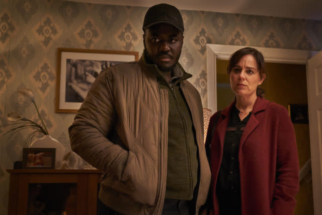 First look at Babou Ceesay and Jill Halfpenny in the BBC’s upcoming drama Dark Mon£y (The Forge/Des Willie/PA)