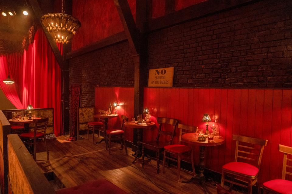 Series creator John Logan wanted a sexy, seductive look for the Crimson Cat nightclub.