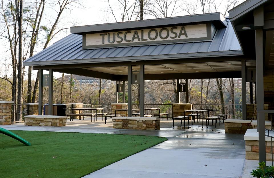 A pavilion is part of the development at the northern Tuscaloosa Riverwalk at the Randall Family Park and Trailhead in Tuscaloosa Wednesday, Jan. 5, 2021.