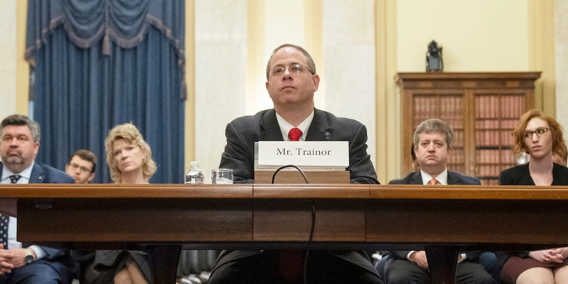 Republican FEC Commissioner James E. “Trey” Trainor III speaks at his confirmation hearing at the US Senate on March 10, 2020.