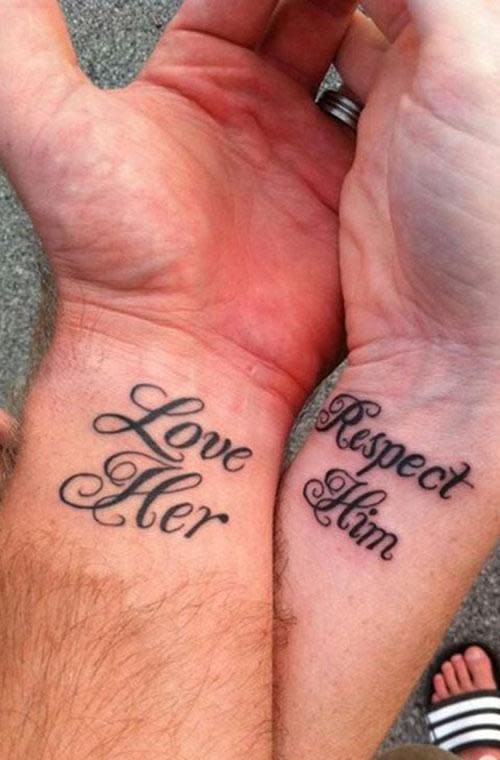 This couple knows what's important to them.