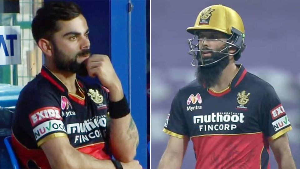 Pictured here, Bangalore captain Virat Kohli and allrounder Moeen Ali.