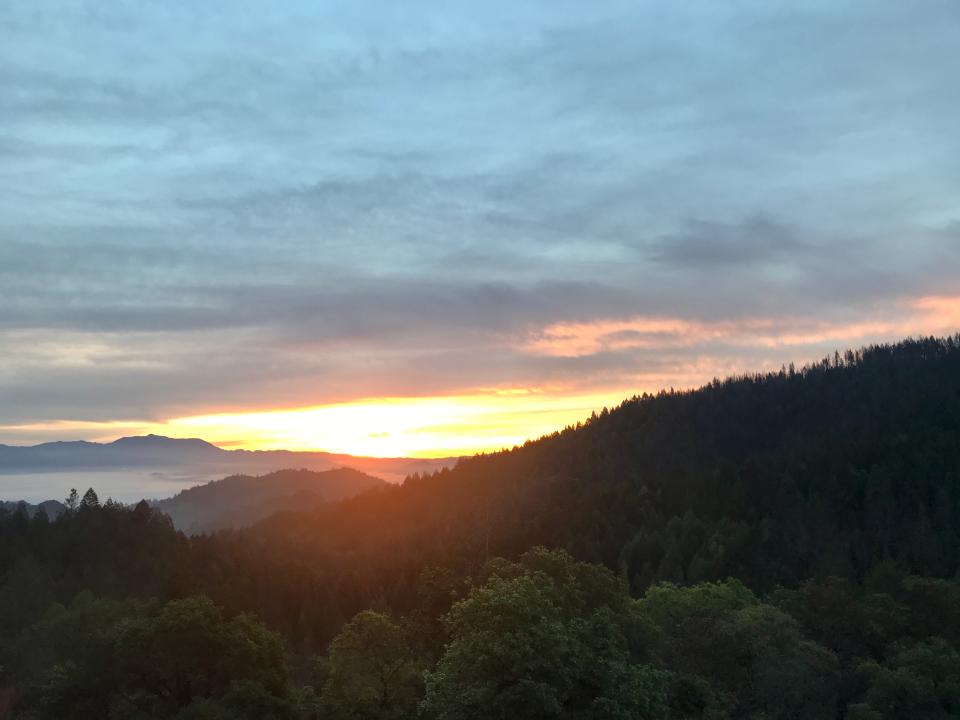 This is what the air over Healdsburg looked like early this morning. (Photo courtesy of Holly Wilson)