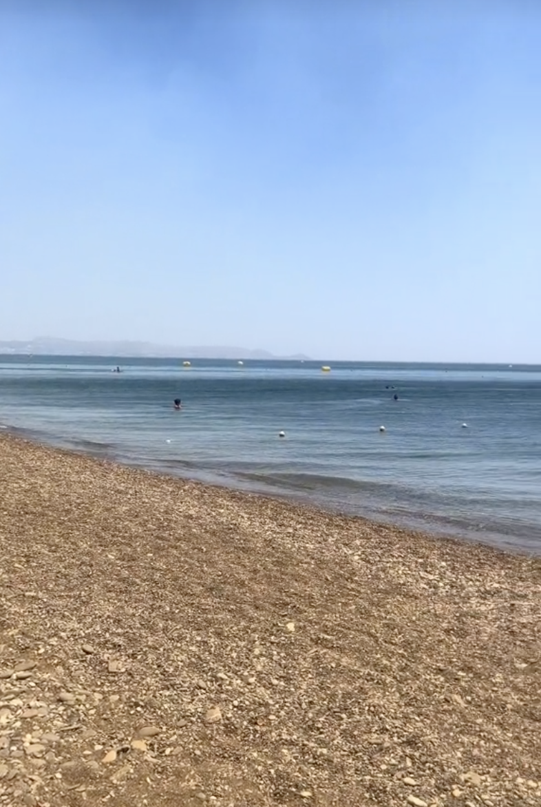 A Greek island beach