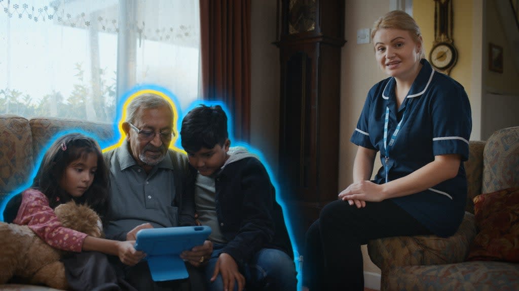 A still from the government’s TV advert television advert urging people to get vaccinated in preparation for the winter.  (Department of Health and Social Care)