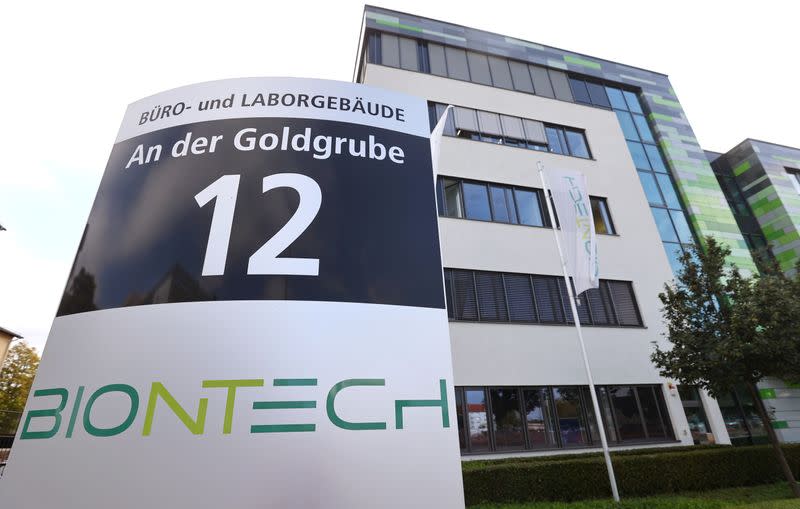 The headquarters of German biotech firm BioNTech is photographed in Mainz