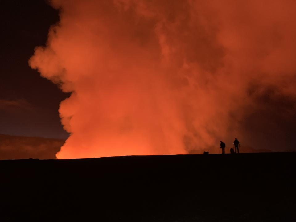 Kilauea's volcanic haze.