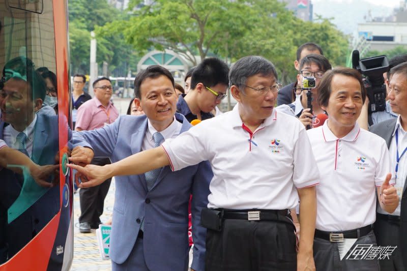 20170727-台北市無人車實驗計畫記者會，市長柯文哲出席參加。（盧逸峰攝）