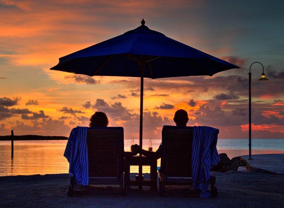 La vista de la puesta de sol contribuyó a convertir el Island Bay Resort de Tavernier en uno de los hoteles más románticos del país.