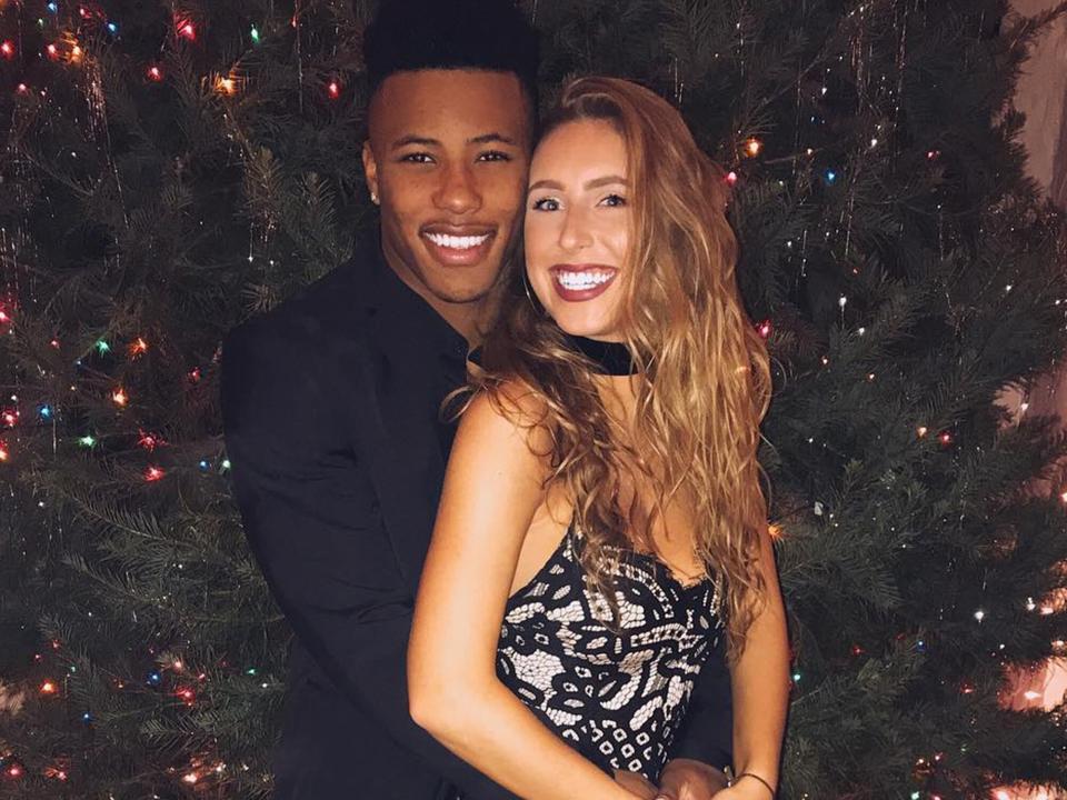 Saquon Barkley and Anna Congdon