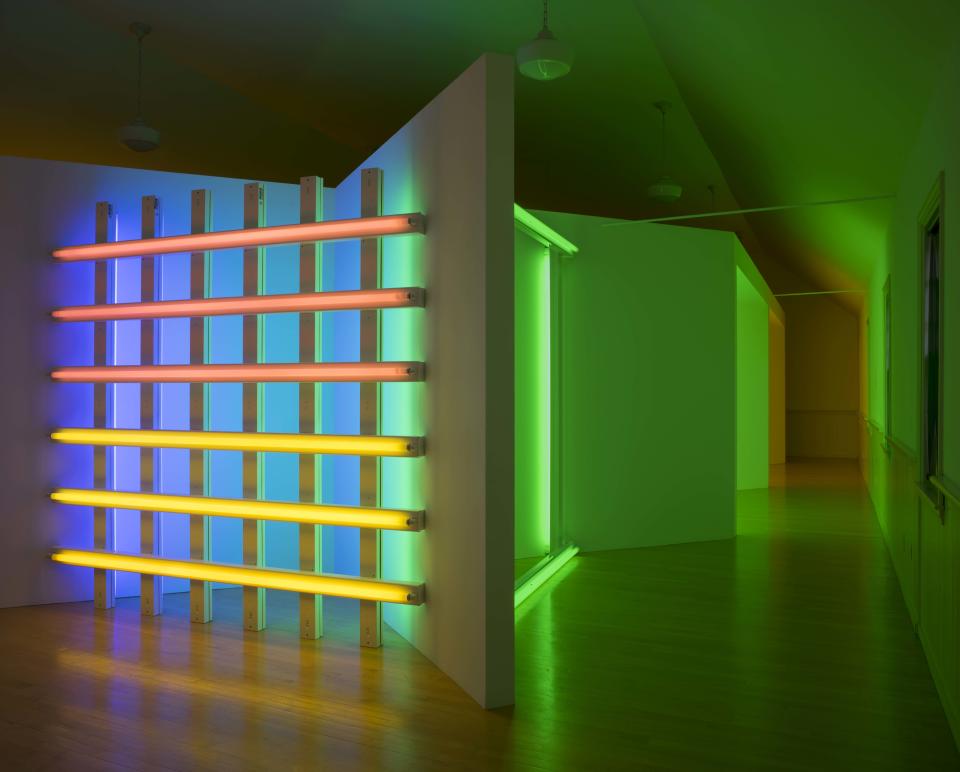 The permanent Dan Flavin exhibition on the second floor of the Dan Flavin Art Institute, run by Dia Art Foundation.