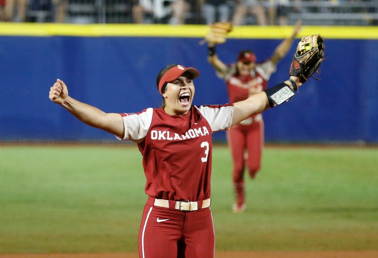 APTOPIX WCWS UCLA Oklahoma Softbol (Copyright 2021 The Associated Press. All rights reserved.)