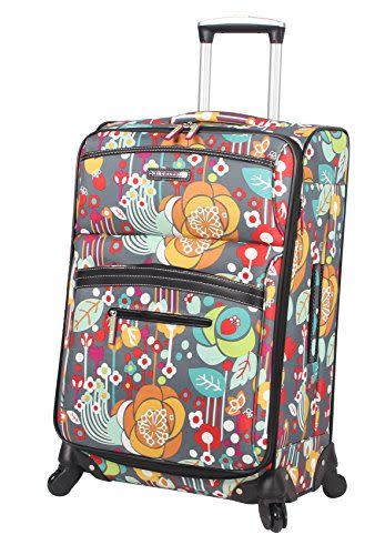 19) Floral Patterned Midsize Luggage