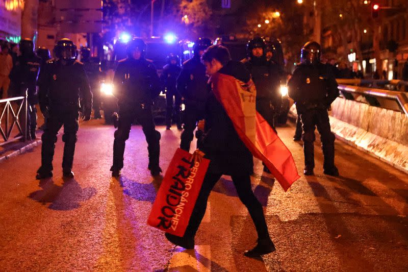 Protest against negotiations for amnesty of Catalan separatist leaders, in Madrid