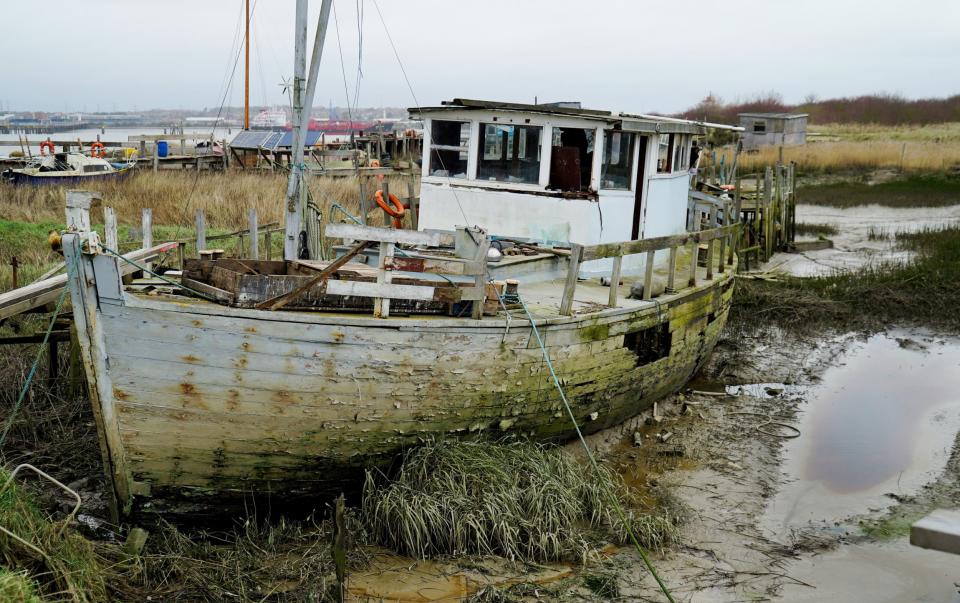 Alastair came across surprising discoveries such as a derelict boat on the creek