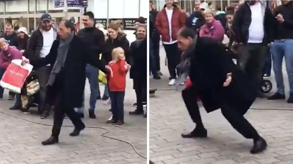 Lecky Legs is a local celebrity around Liverpool due to his impressive dance moves. Photo: Twitter