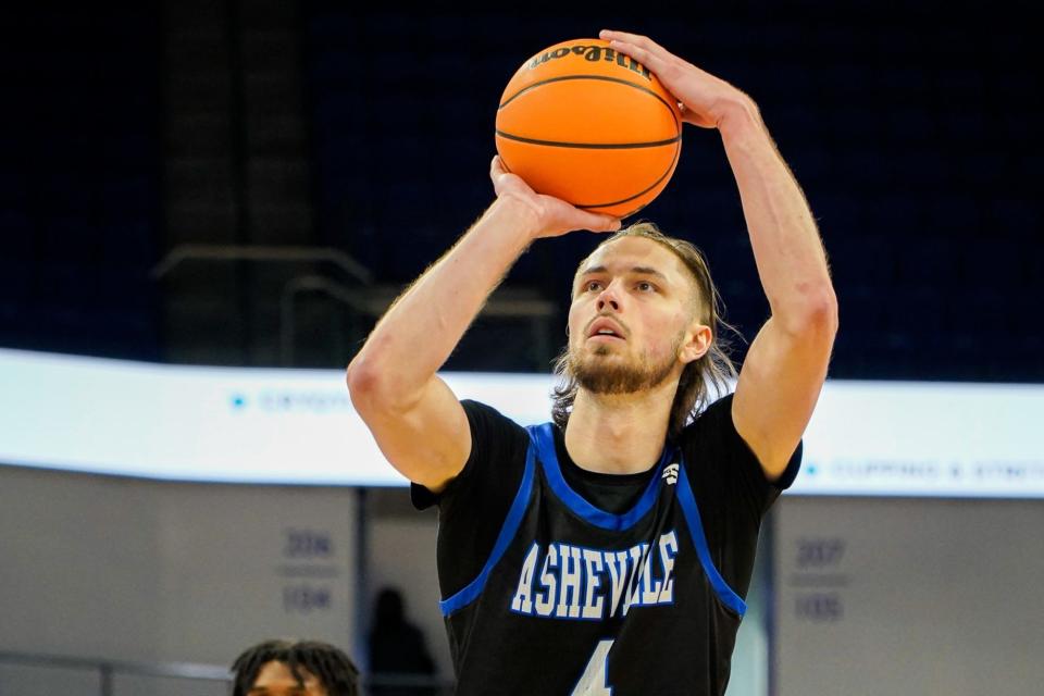 UNC Asheville basketball's Drew Pember has the NCAA men's Division I mark for most points in a game this season.