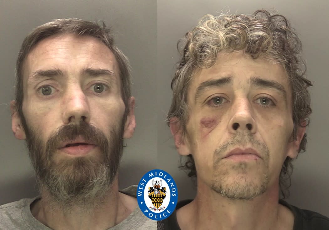 Christopher Talbot (L) and Justin Irvine fought in the dock (Picture: Police)