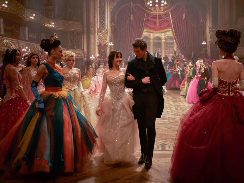 Nicholas Galitzine and Camila Cabello at the ball in Cinderella