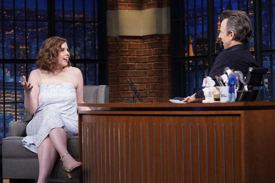 Vanessa Bayer appears on “Late Night with Seth Meyers” on April 25, 2022. - Credit: Lloyd Bishop/NBC