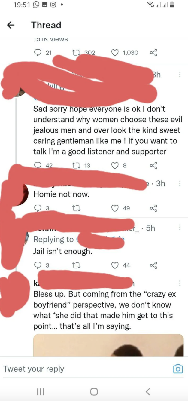 "Nice guy:" "I don't understand why women choose these evil, jealous men and overlook the kind, sweet caring gentlemen like me! If you want to talk I'm a good listener and supporter"
