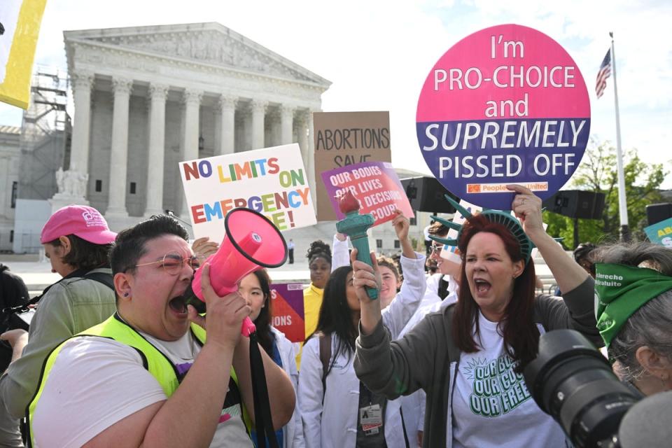 Pro-abortion activist rally for 