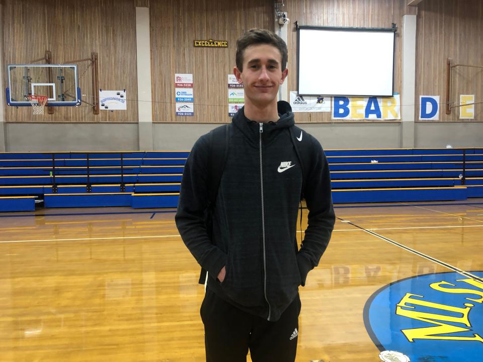 Mount Shasta junior guard Kellen Riccomini scored a career high 41 points last Tuesday in his team's season debut, 73-54 win over Central Valley.