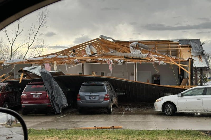 Homes were destroyed by a tornado Saturday in Clarksville, Tenn., where at least three people were reported killed in the storms. Rescue operations in the Montgomery County city were ongoing on Sunday, officials said. Photo courtesy Clarksville Fire Rescue/Facebook