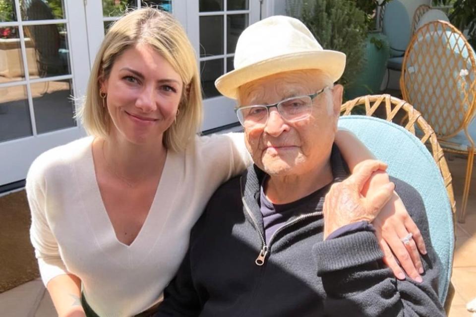 <p>Kelly Rizzo/ Instagram</p> Kelly Rizzo and Norman Lear in December 2023.