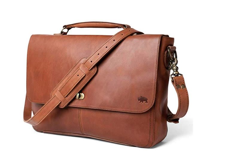 Even if your fella isn&rsquo;t toting a briefcase to the office each day, investing in a full leather duffel or messenger bag that&rsquo;s perfect for traveling, the office or the gym is a must-do. <a href="https://amzn.to/2sjzWYE" target="_blank" rel="noopener noreferrer">This Buffalo Jackson Jefferson messenger</a> is gorgeous and up to the task.<a href="https://amzn.to/2sjzWYE" target="_blank" rel="noopener noreferrer">Get it on Amazon</a>.