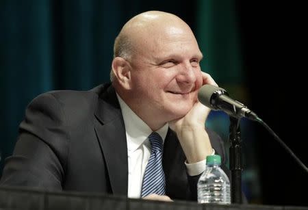 Steve Ballmer answers questions at the Microsoft's annual shareholder meeting in Bellevue, Washington November 19, 2013. REUTERS/Jason Redmond/Files