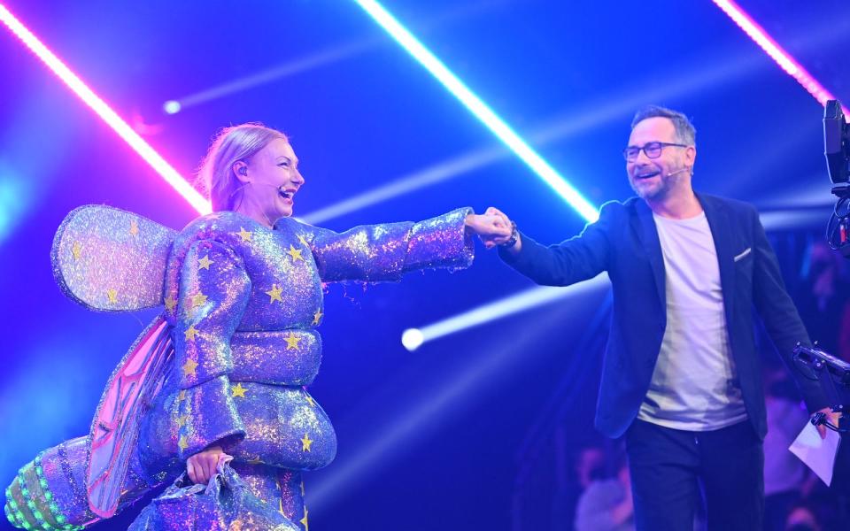 "Was für eine Ehre, dich hier zu haben." Auch Moderator Matthias Opdenhövel war von Ute Lemper geflasht. (Bild: ProSieben/Willi Weber)