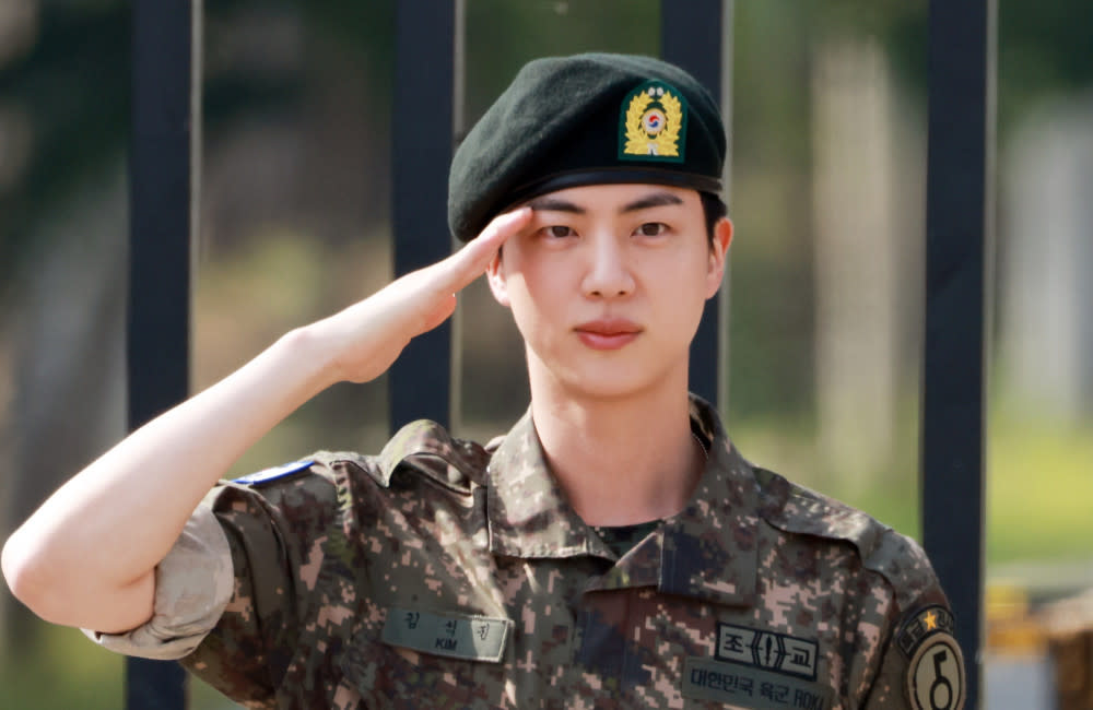 Jin being discharged from army service in South Korea credit:Bang Showbiz