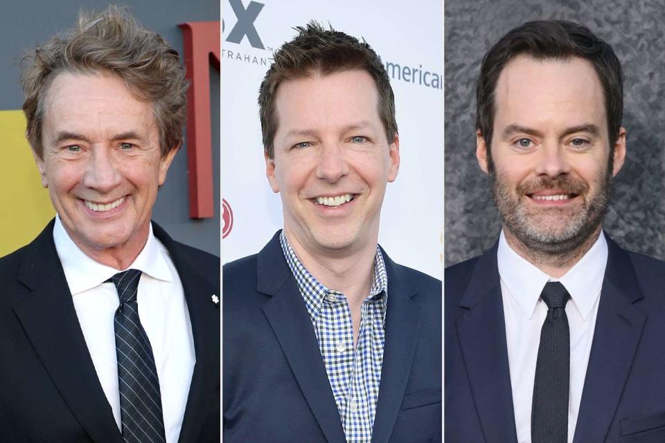 <p>getty (3)</p> Martin Short, Sean Hayes and Bill Hader.