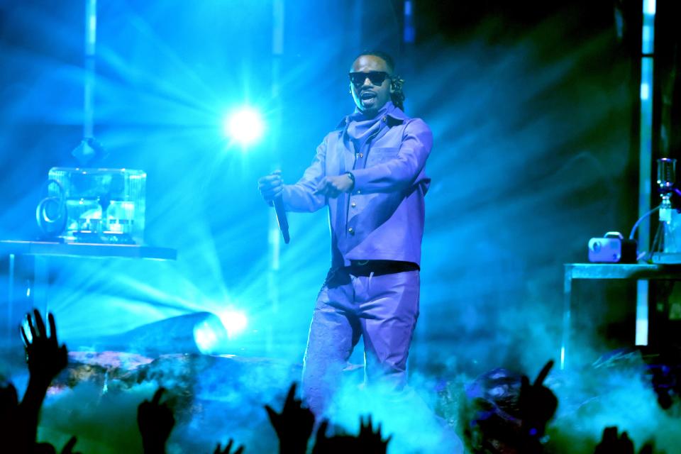 Metro Boomin performs on stage during the 2023 MTV Video Music Awards at Prudential Center on Sept. 12 in Newark, N.J.