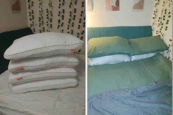 This set of four ultra-fluffy pillows is perfect for fellow side sleepers.