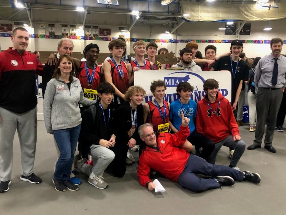 The Old Rochester boys track team won the 2023 Div. 4 indoor championship.